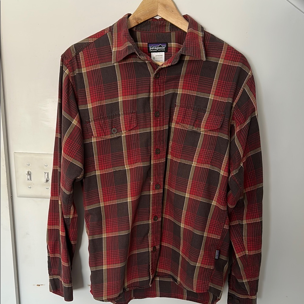 Patagonia Red and Brown Checkered Shirt